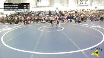 128 lbs Quarterfinal - Owen Alexander, Penfield Youth Wrestling Club vs Nicholas Bolling, BH-BL Youth Wrestling