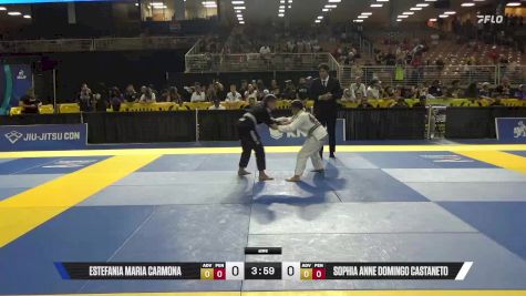 Sophia Anne Domingo Castaneto vs Estefania Maria Carmona 2025 Pan Kids Jiu-Jitsu IBJJF Championship