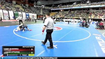 157 Class 3 lbs 3rd Place Match - Casey Olszowka, Washington vs Landon Littleton, Belton