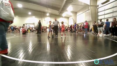 52 lbs Quarterfinal - River Wells, Claremore Wrestling Club vs Kingston Warrior, Wagoner Takedown Club