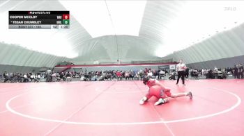 165 lbs Cons. Round 2 - Cooper McCloy, Wabash vs Tegan Chumbley, Unattached Illinois