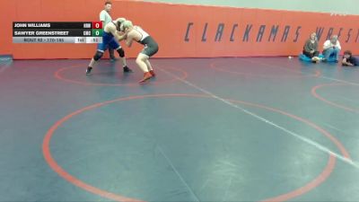 170-185 lbs Round 5 - John Williams, Hood River Wrestling vs Sawyer Greenstreet, Cornerstone Mat Club