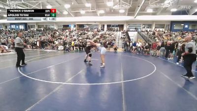 285 lbs Quarterfinal - Apolosi Tu`ivai, Westlake vs Patrick O`Banion, Lone Peak