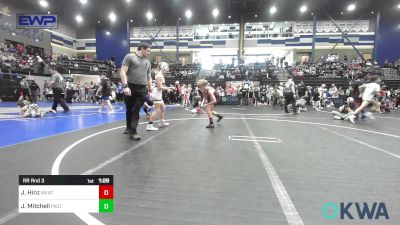 96 lbs Rr Rnd 3 - Joe Hinz, Weatherford Youth Wrestling vs Jax Mitchell, Piedmont