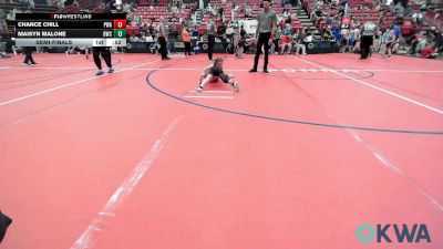55 lbs Semifinal - Chance Chill, Perry Wrestling Academy vs Maisyn Malone, Bartlesville Wrestling Club