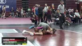 132 lbs Quarterfinal - Kaiden Dietzenbach, Burlington Notre Dame vs Kameron Kremer, Independence