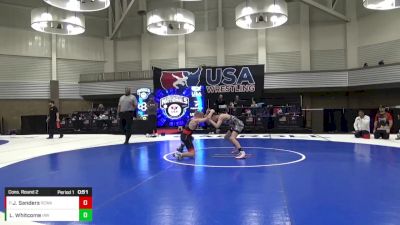 14U Boys - 92 lbs Cons. Round 2 - Joshua Sanders, Red Cobra Wrestling Academy vs Lincoln Whitcome, Immortal Athletics WC