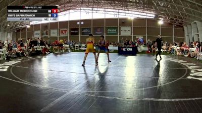138 lbs William McDonough, Maryland vs Rhys Safratowich, North Dakota