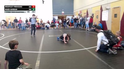 49 lbs Cons. Sub-quarters - Brantley Fresquez, Homedale Wrestling Club vs Rozzi Gordon, Shelley Mat Club