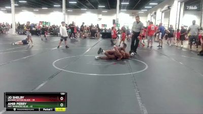 130 lbs Round 4 (6 Team) - Amir Perry, Mat Warriors Blue vs Jo Shelby, Quaker Nation Black