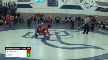 132 lbs Championship Bracket - Miles Velasquez, Cascia Hall vs Kaden Allen, St Thomas Aquinas