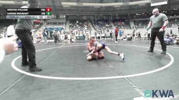 65 lbs Quarterfinal - Weston Pulliam, TTWC Red vs Legend Bigheart, Sperry Wrestling Club