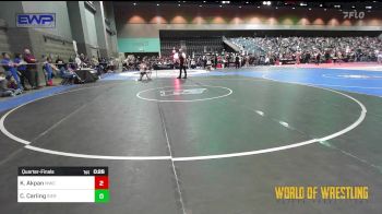 105 lbs Quarterfinal - Kaicen Akpan, Maize Wrestling Club vs Cooper Carling, Sierra Sabers