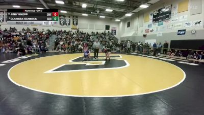130 lbs Champ. Round 1 - Clarissa Schenck, Glenrock vs Abby Knopp, Central