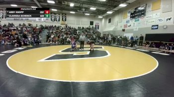 130 lbs Champ. Round 1 - Clarissa Schenck, Glenrock vs Abby Knopp, Central