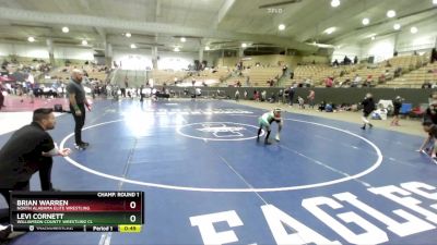 60 lbs Champ. Round 1 - Levi Cornett, Williamson County Wrestling Cl vs Brian Warren, North Alabama Elite Wrestling