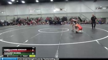 122 lbs Placement Matches (8 Team) - Isabella Marie Gonzales, California vs Margaret Buurma, Michigan Blue
