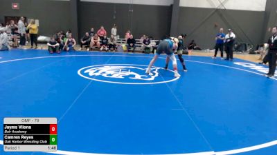 79 lbs Champ. Round 2 - Jayms Vilona, Bair Academy vs Camren Reyes, Oak Harbor Wrestling Club