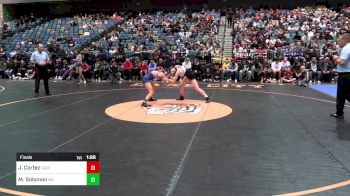 100 lbs Final - Jaelle Cortez, Gilroy vs Marlee Solomon, Newport Harbor