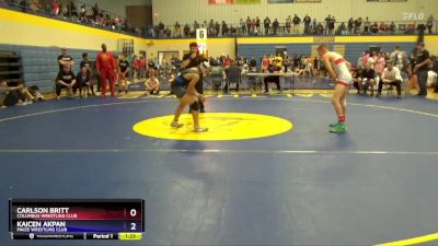 106 lbs Round 2 - Carlson Britt, Columbus Wrestling Club vs Kaicen Akpan, Maize Wrestling Club