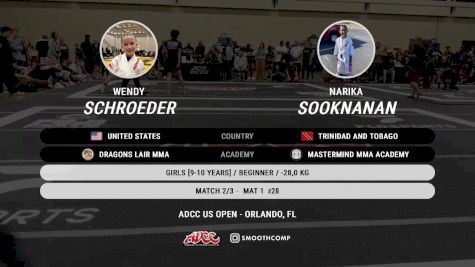 WENDY SCHROEDER vs Narika Sooknanan 2025 ADCC Orlando Open/Youth Trials