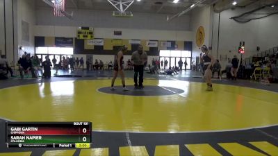 115 lbs Round 3 - Gabi Gartin, Chippewa vs Sarah Napier, Columbia