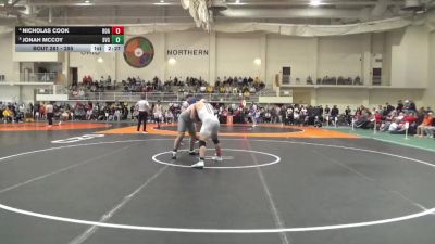 285 lbs Cons. Round 5 - Nicholas Cook, Roanoke College vs Jonah McCoy, St. Vincent College