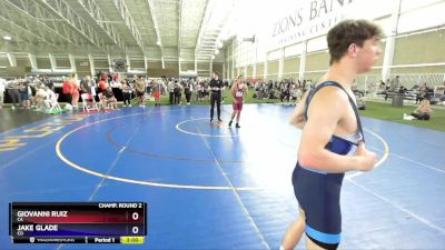 150 lbs Champ. Round 2 - Giovanni Ruiz, CA vs Jake Glade, CO