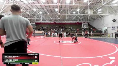 149 lbs Quarterfinal - Michael Caico, Cerritos College vs Nick Rodriguez, Palomar College