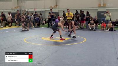 85-J lbs Round Of 32 - Kaiman Proctor, WV vs Colton Merithew, NY