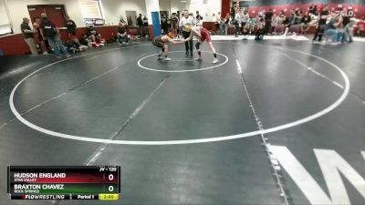 120 lbs Cons. Round 1 - Hudson England, Star Valley vs Braxton Chavez, Rock Springs