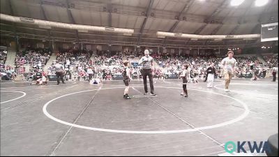 52 lbs Consi Of 8 #1 - Jackson Fernandez, Cotton County Wrestling Club vs Stryker Haden, Woodward Youth Wrestling
