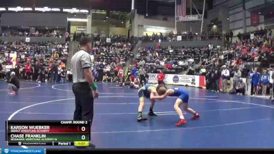 90 lbs Champ. Round 2 - Karson Wuebker, Sebolt Wrestling Academy vs Chase Franklin, Ironhawk Wrestling Academy IA