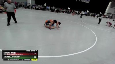 120 lbs Cons. Round 7 - Ethan Tran, Golden Bears Wrestling Club vs Robert Ruscitti, The Wrestling Academy