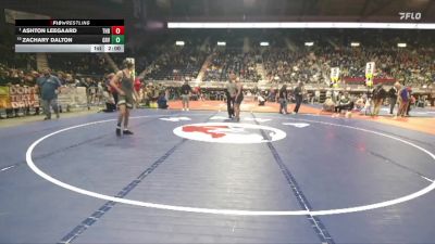 4A-144 lbs Champ. Round 1 - Ashton Leegaard, Thunder Basin vs Zachary Dalton, Green River