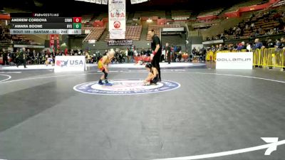 Bantam - 62 lbs Champ. Round 2 - Kashius Syon vs Blaine Mahan, Run To Danger Wrestling