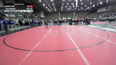 165 lbs Champ. Round 1 - Mason Todd, Christian Brothers College vs Joe Novero, Creighton Prep
