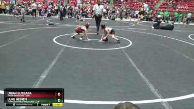 52 lbs Champ. Round 2 - Uriah Guebara, Maize Wrestling Club vs Luke Heinen, Team Lightning Wrestling Club