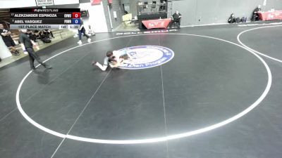 120 lbs 1st Place Match - Alekzander Espinoza, Coachella Valley Wrestling Club vs Abel Vasquez, Poway Wrestling