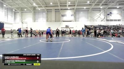 190 lbs Cons. Round 2 - Luca Auriuso, Hilton Jr Cadets Wrestling Club vs Christian Bernazar, Club Not Listed