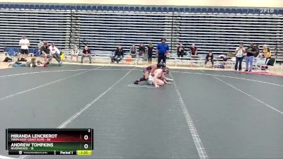 130 lbs Semis & 1st Wrestleback (8 Team) - Miranda Lencrerot, Terps East Coast Elite vs Andrew Tompkins, Riverheads