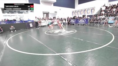 130 lbs Cons. Round 3 - Bryleigh Delis, Paloma Valley vs Chanel Corredor, Aliso Niguel