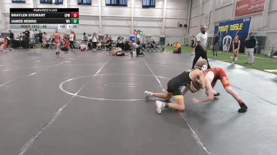 92 lbs Round 2 - Braylen Stewart, Pursuit vs James Remke, Wrecking Crew