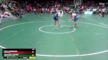 285 lbs Quarterfinal - Brayden Flener, Greenfield Central vs Max Amberger, Batesville