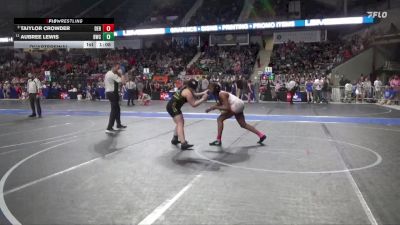 150 lbs Quarterfinal - Taiylor Crowder, Derby vs Aubree Lewis, Bobcat Wrestling Club