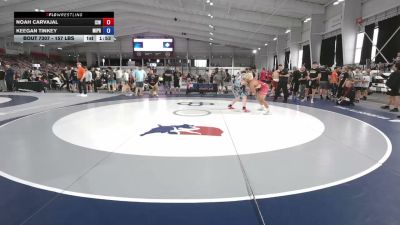 157 lbs Semis - Noah Carvajal, Izzy Style Wrestling vs Keegan Tinkey, Michigan Premier