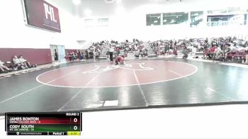 184 lbs Round 2 (3 Team) - James Bonton, Sierra College (RED) vs Cody South, Mt. SAC (White)