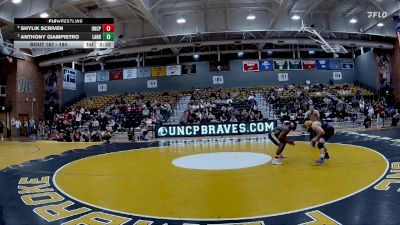 184 lbs Cons. Semi - Shylik Scriven, UNC Pembroke vs Anthony Giampietro, Lander