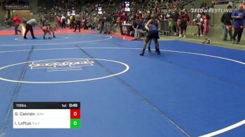 110 lbs Quarterfinal - Grayson Cannon, Jenks Trojan Wrestling Club vs Ian Loftus, Tulsa Blue T Panthers