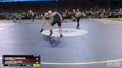 D4-215 lbs Champ. Round 1 - Andrew Baldwin, Pine River Area HS vs Maverick Stergakos, Lumen Christi HS